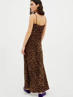 Crushed-velvet slip dress