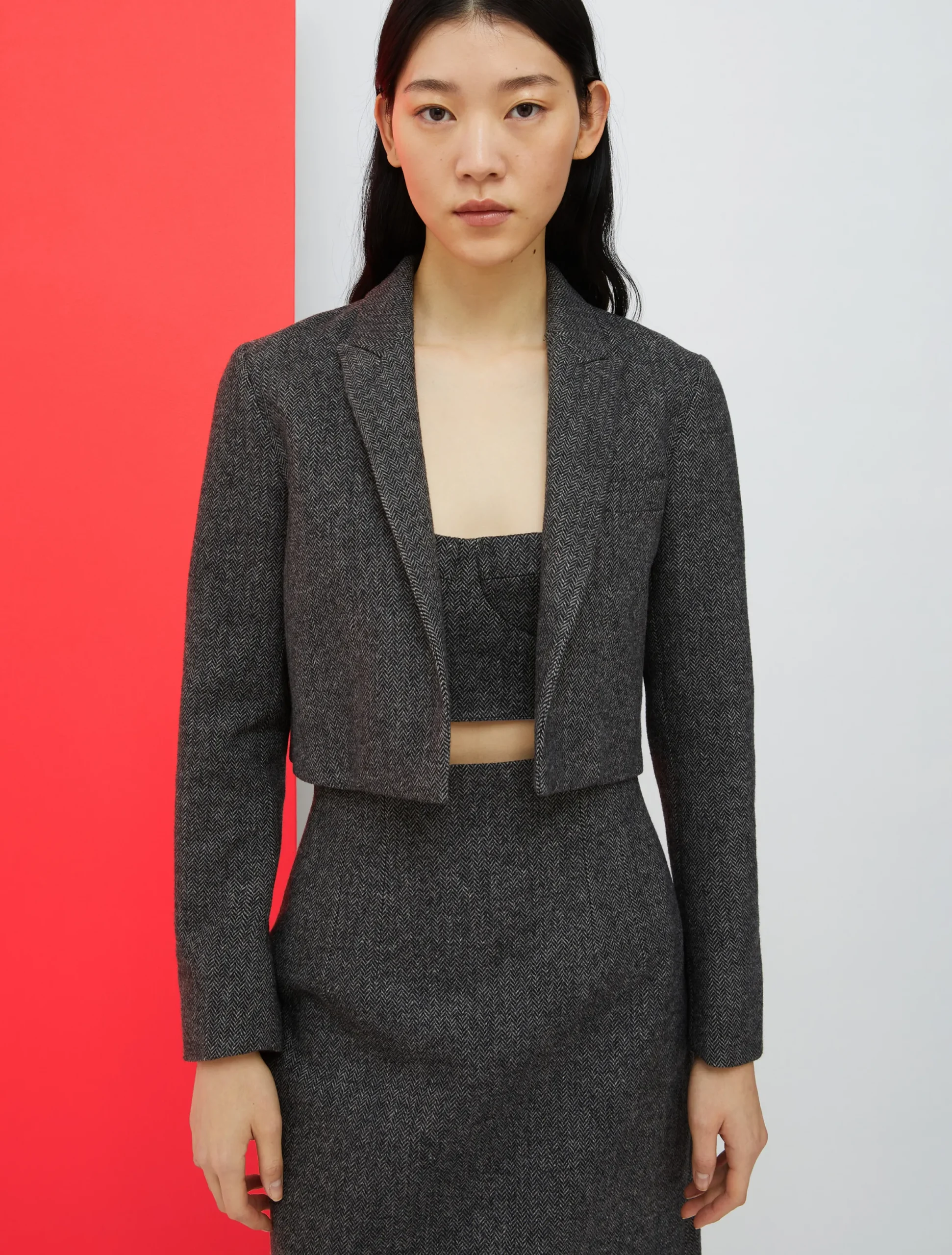 De-Coated with Anna Dello Russo wool-blend flannel jacket