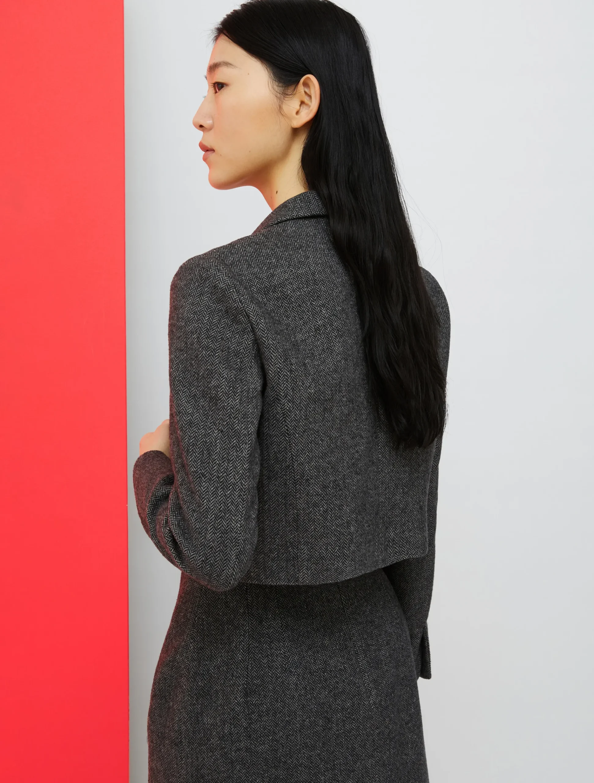 De-Coated with Anna Dello Russo wool-blend flannel jacket