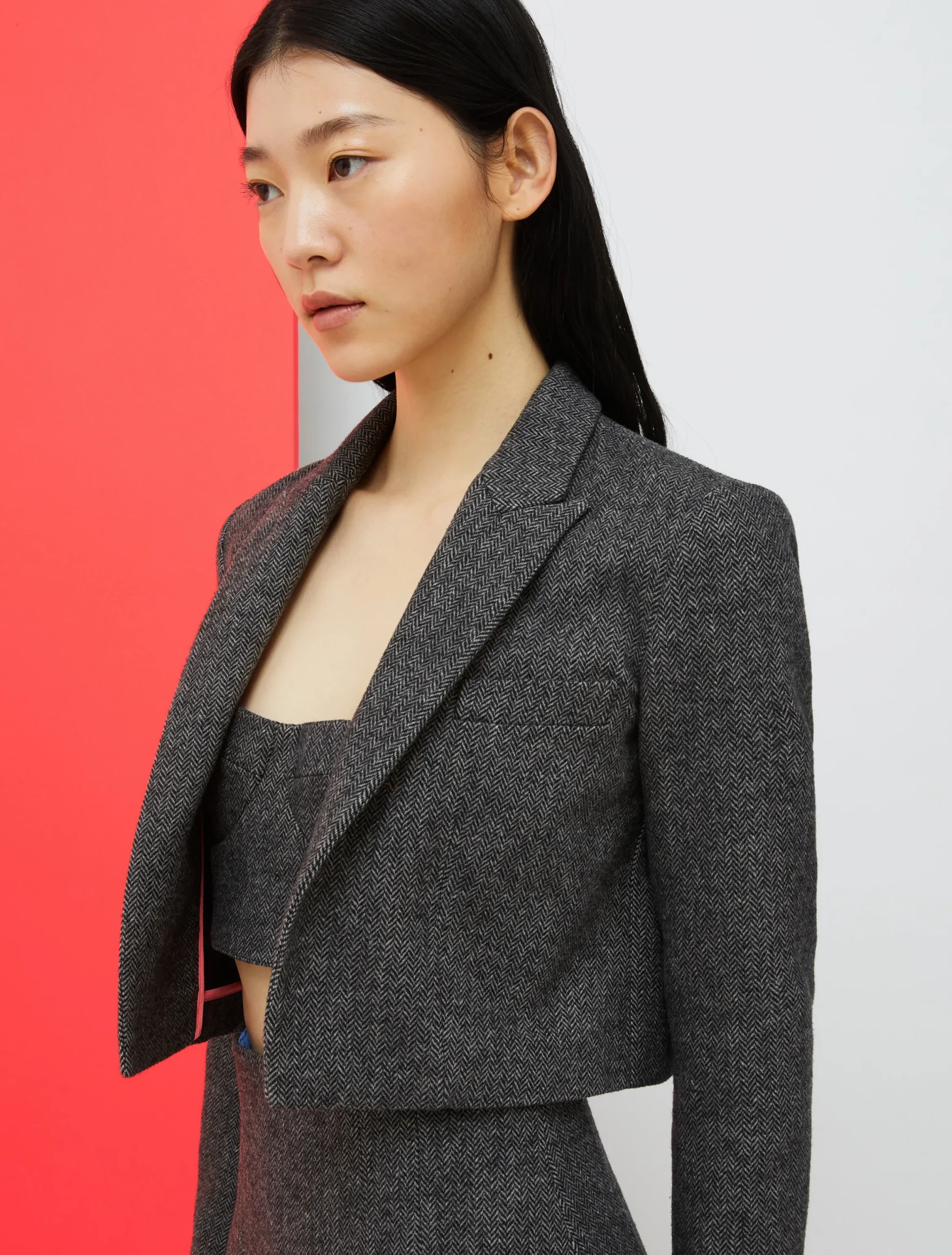 De-Coated with Anna Dello Russo wool-blend flannel jacket