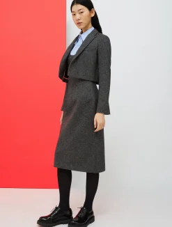 De-Coated with Anna Dello Russo wool-blend flannel jacket