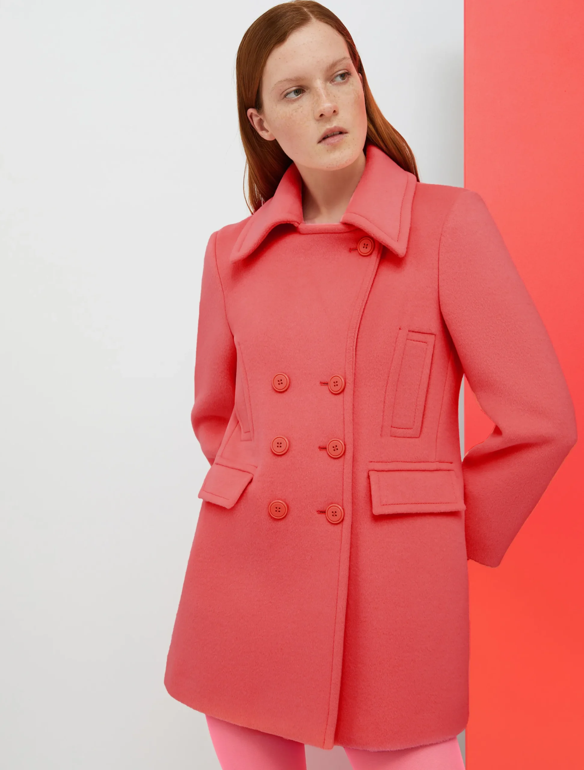 De-Coated with Anna Dello Russo wool-blend pea coat