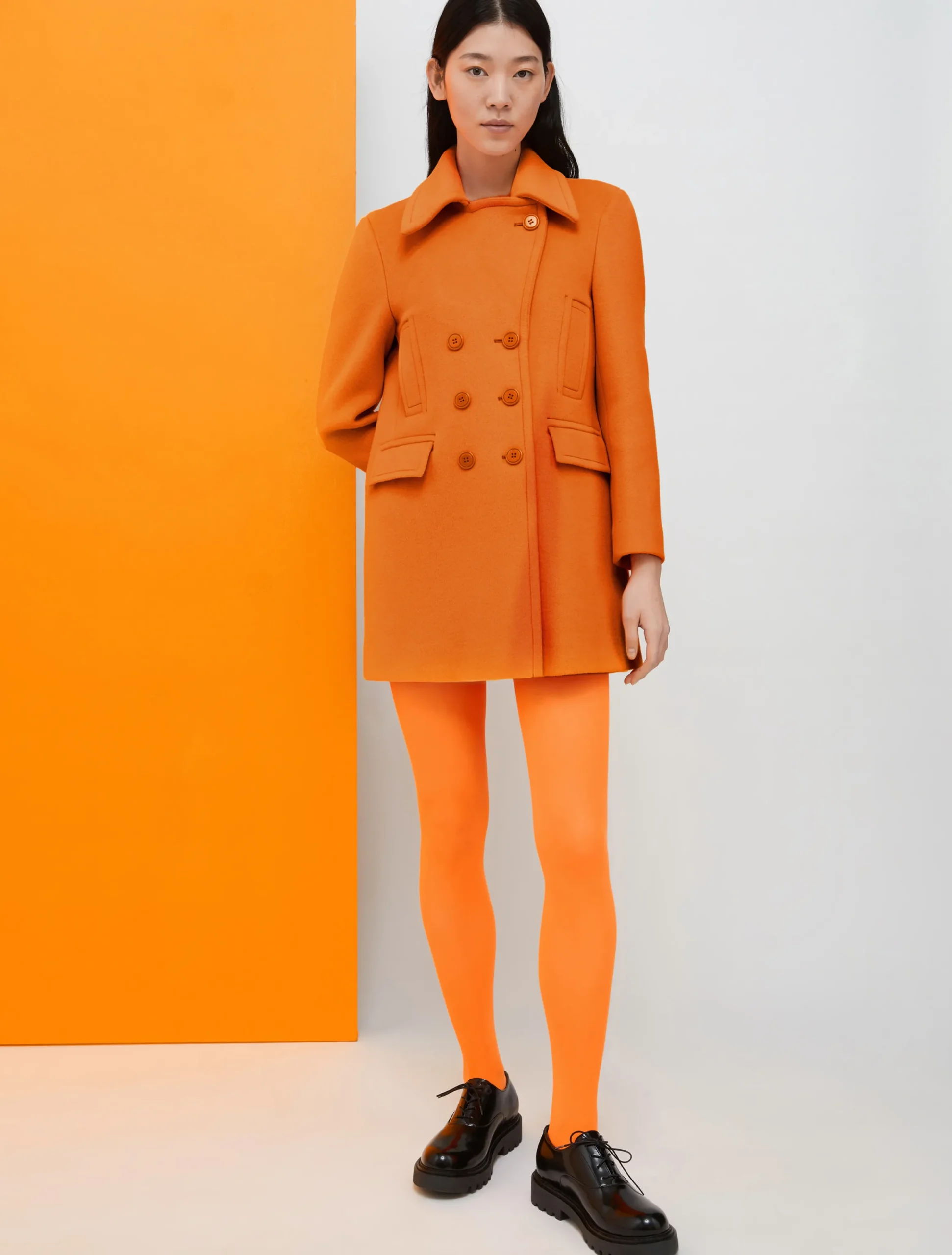 De-Coated with Anna Dello Russo wool-blend pea coat