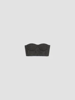 De-Coated with Anna Dello Russo flannel bustier top