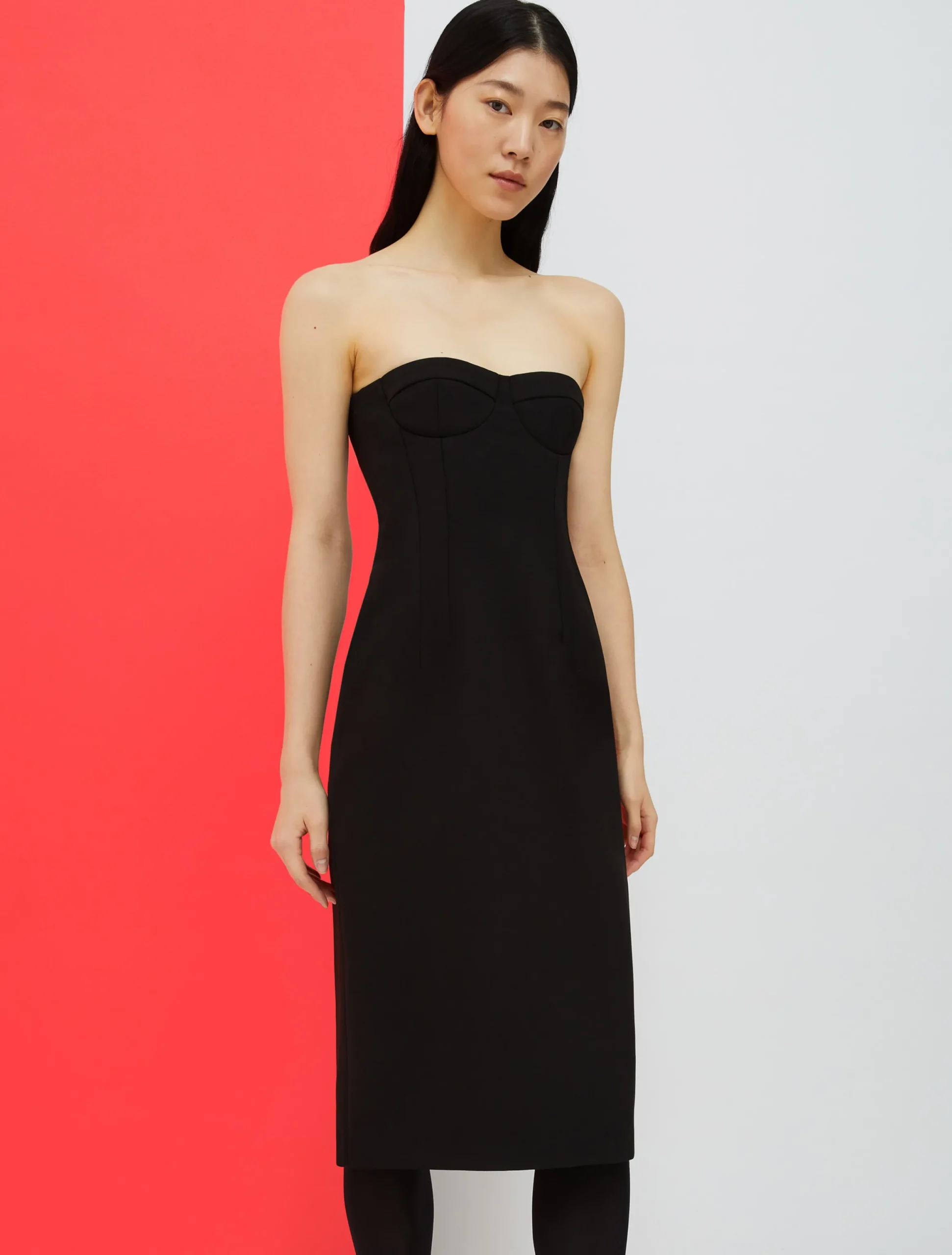 De-Coated with Anna Dello Russo bustier midi dress