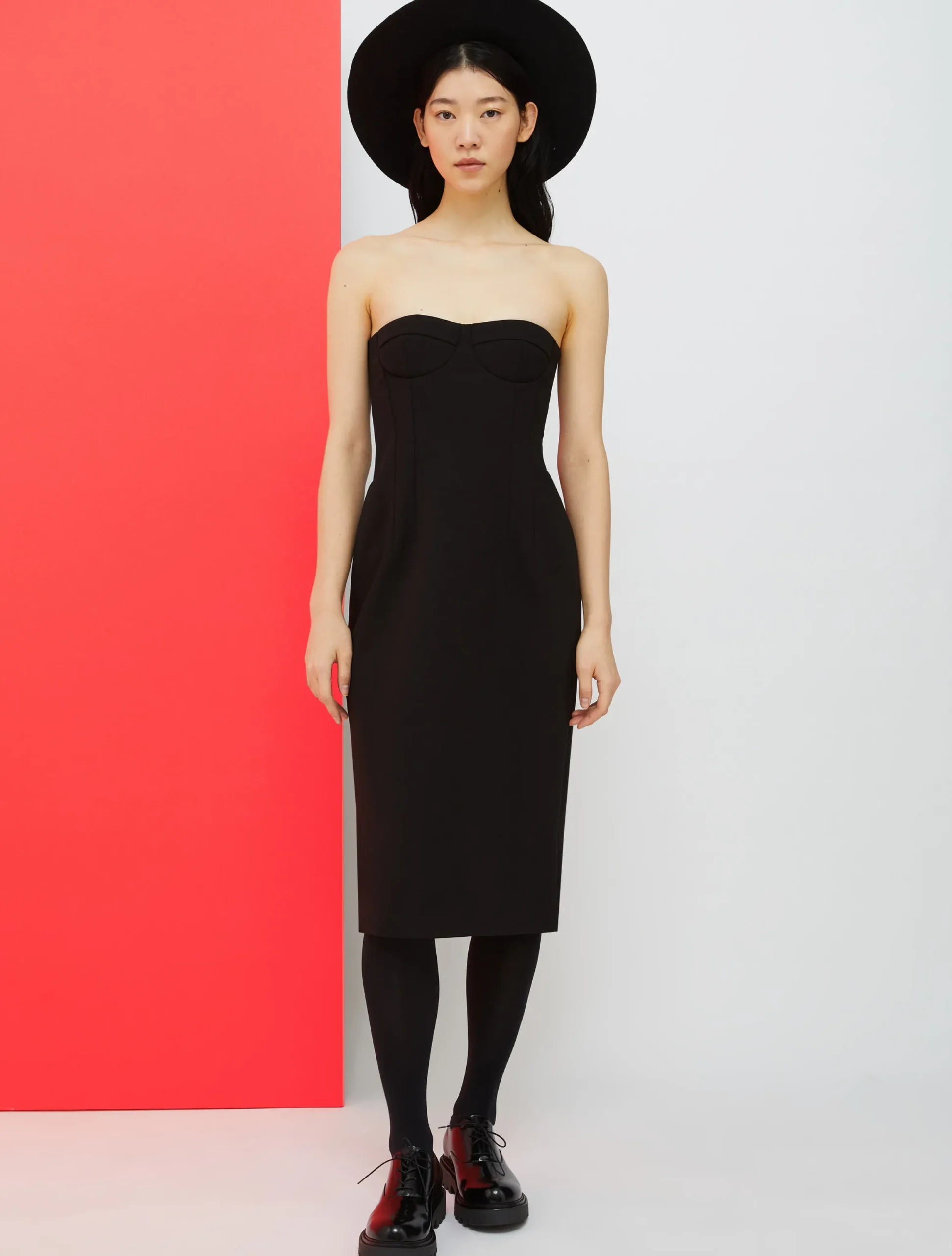 De-Coated with Anna Dello Russo bustier midi dress