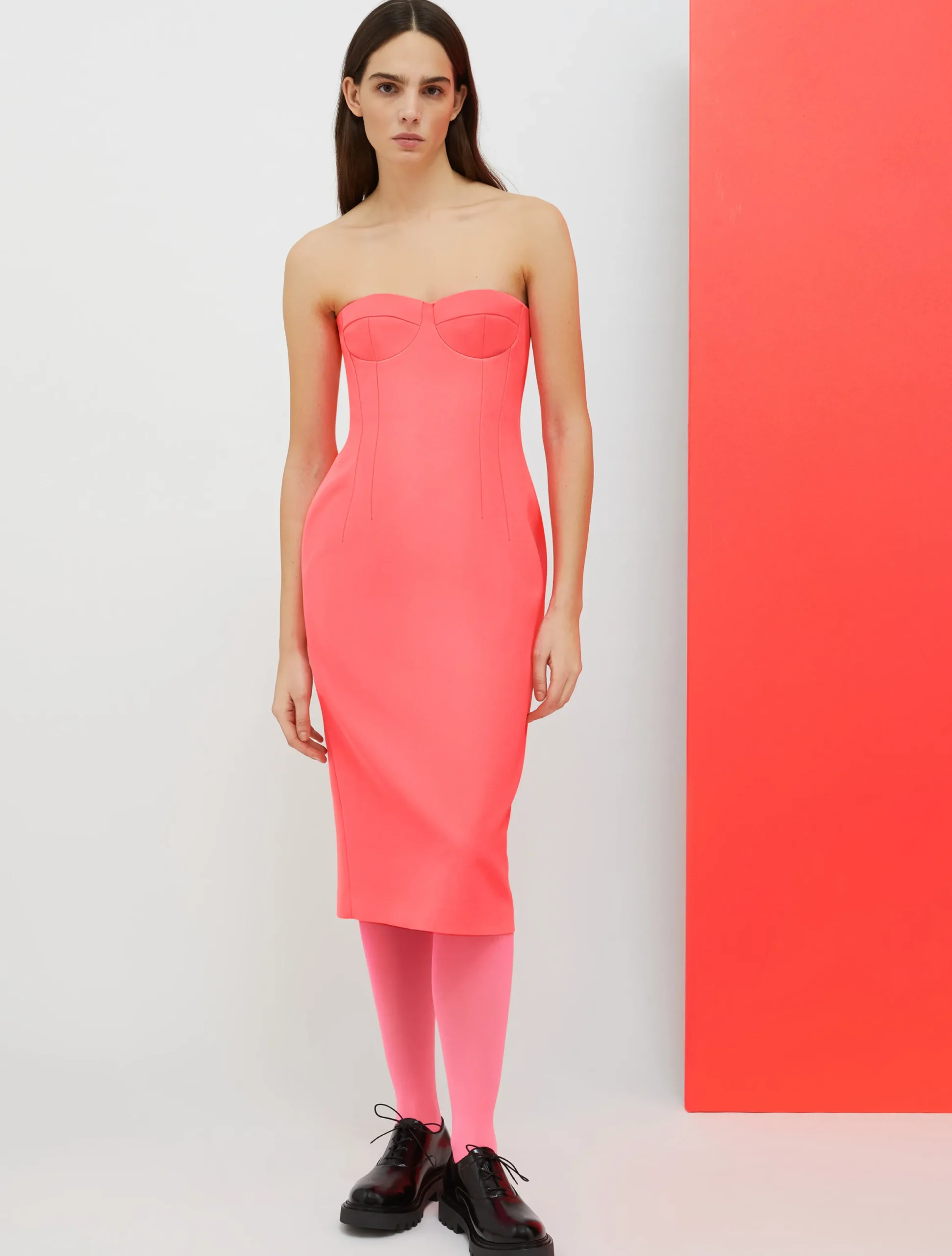 De-Coated with Anna Dello Russo bustier midi dress