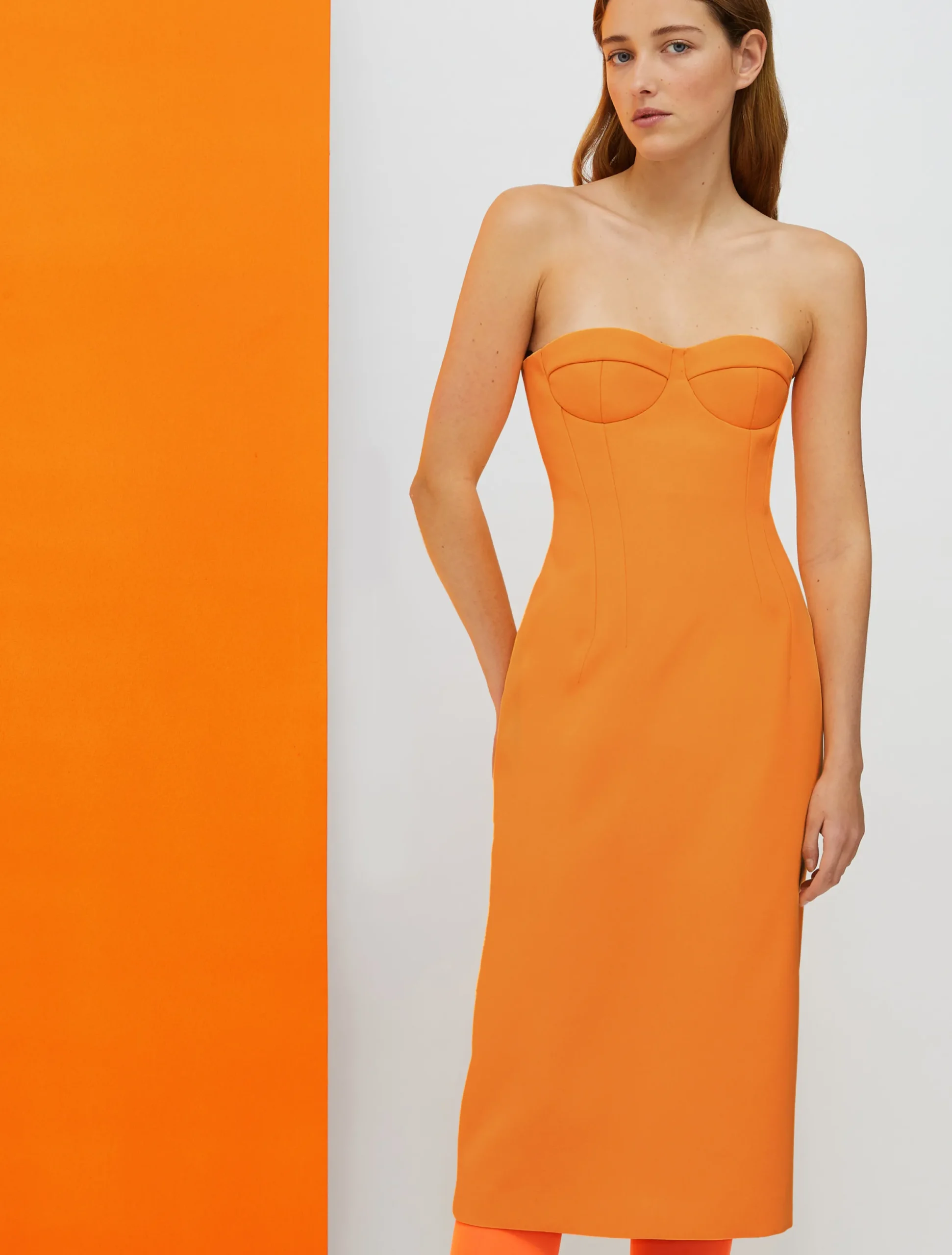 De-Coated with Anna Dello Russo bustier midi dress