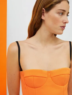 De-Coated with Anna Dello Russo bustier midi dress