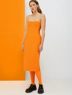 De-Coated with Anna Dello Russo bustier midi dress