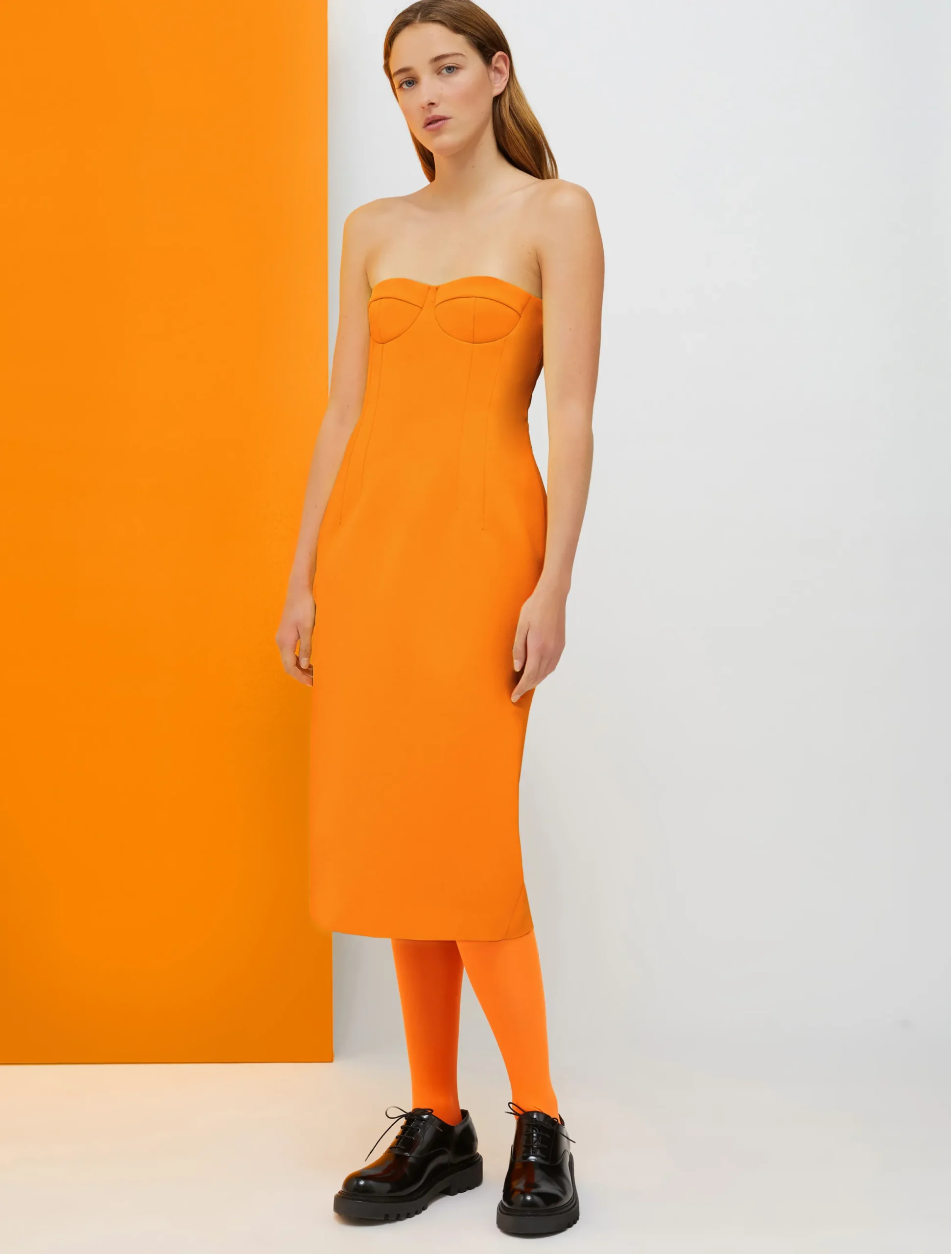 De-Coated with Anna Dello Russo bustier midi dress