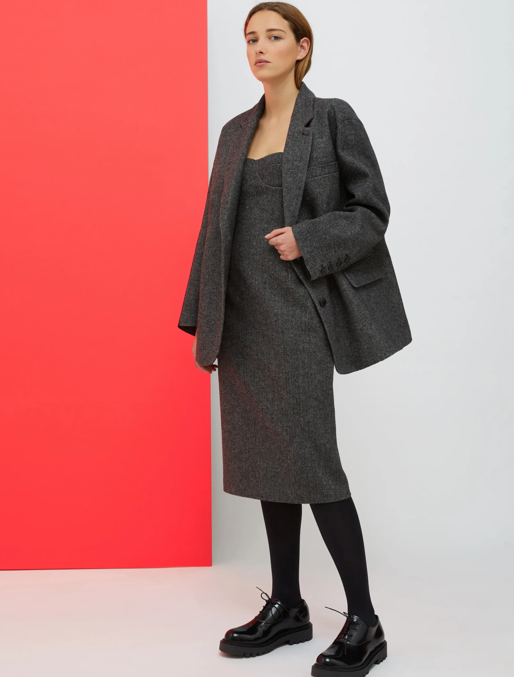 De-Coated with Anna Dello Russo flannel midi dress