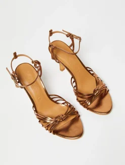 Detachable-strap laminated sandals