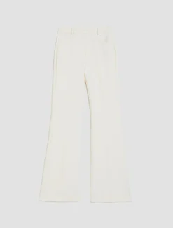 Double cloth bootcut trousers