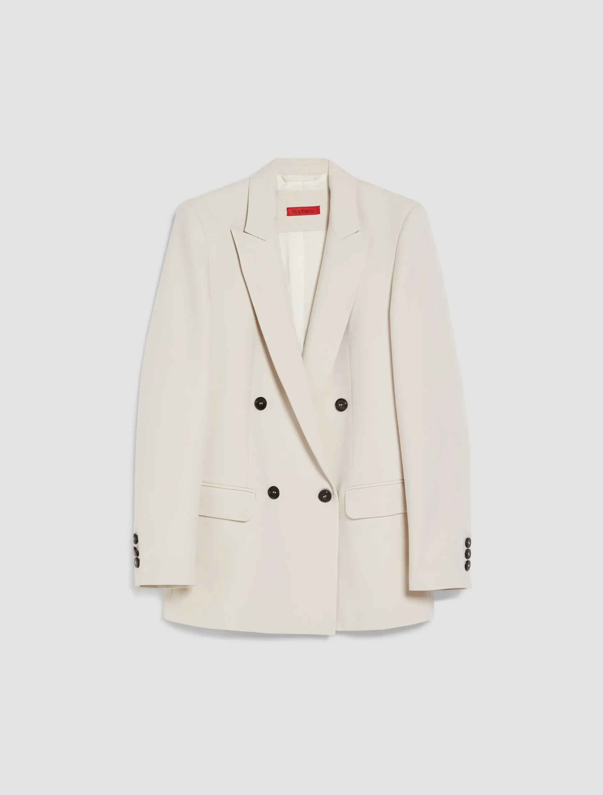 Double-breasted canvas blazer
