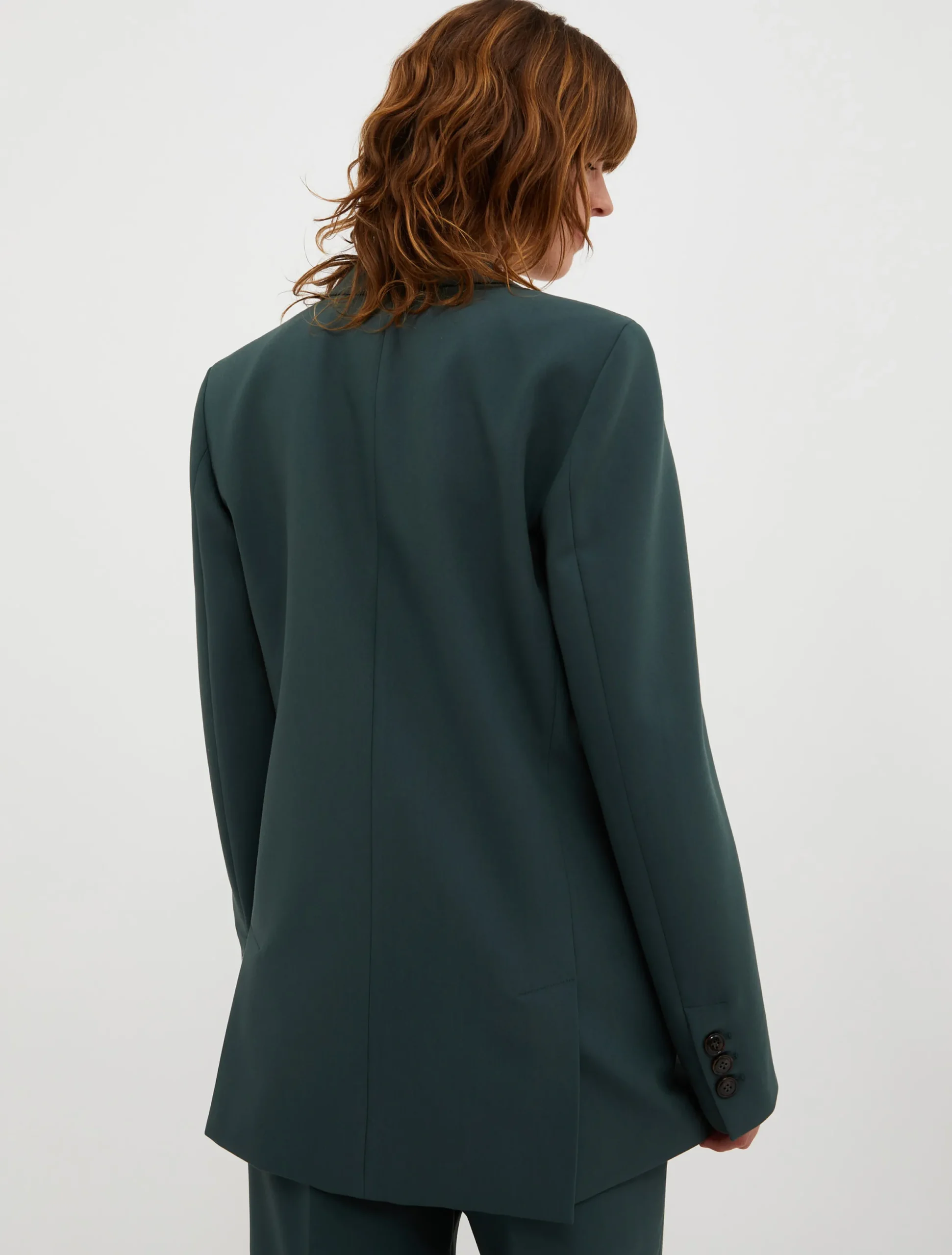 Double-breasted canvas blazer