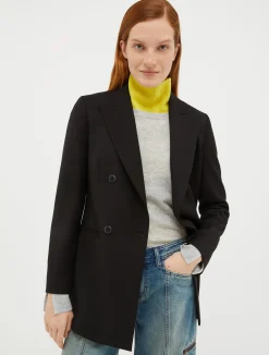Double-breasted flannel blazer