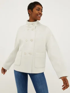 Double-breasted jersey jacket