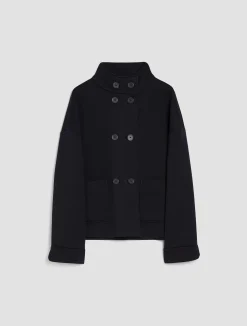 Double-breasted jersey jacket