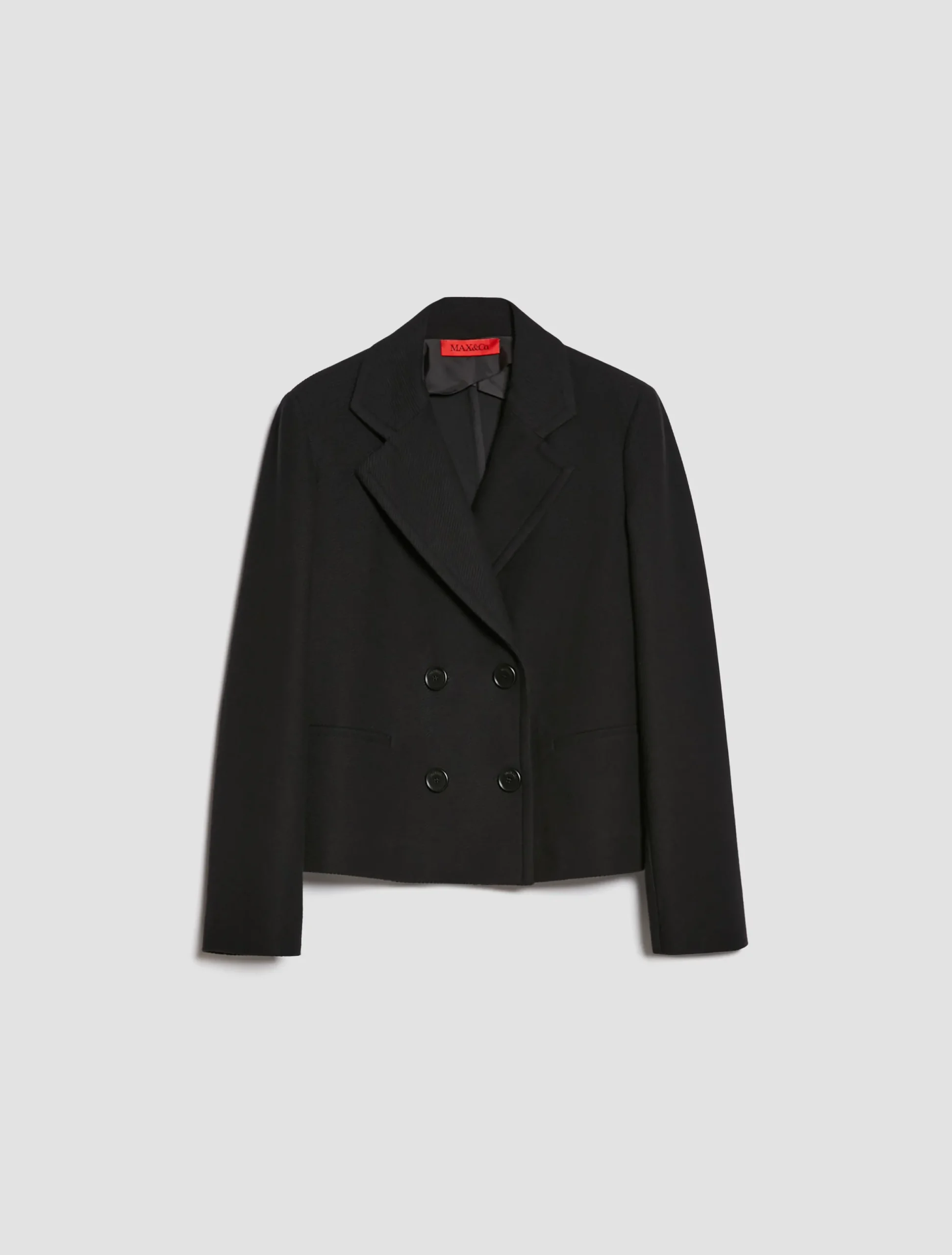 Double-breasted jersey-twill blazer