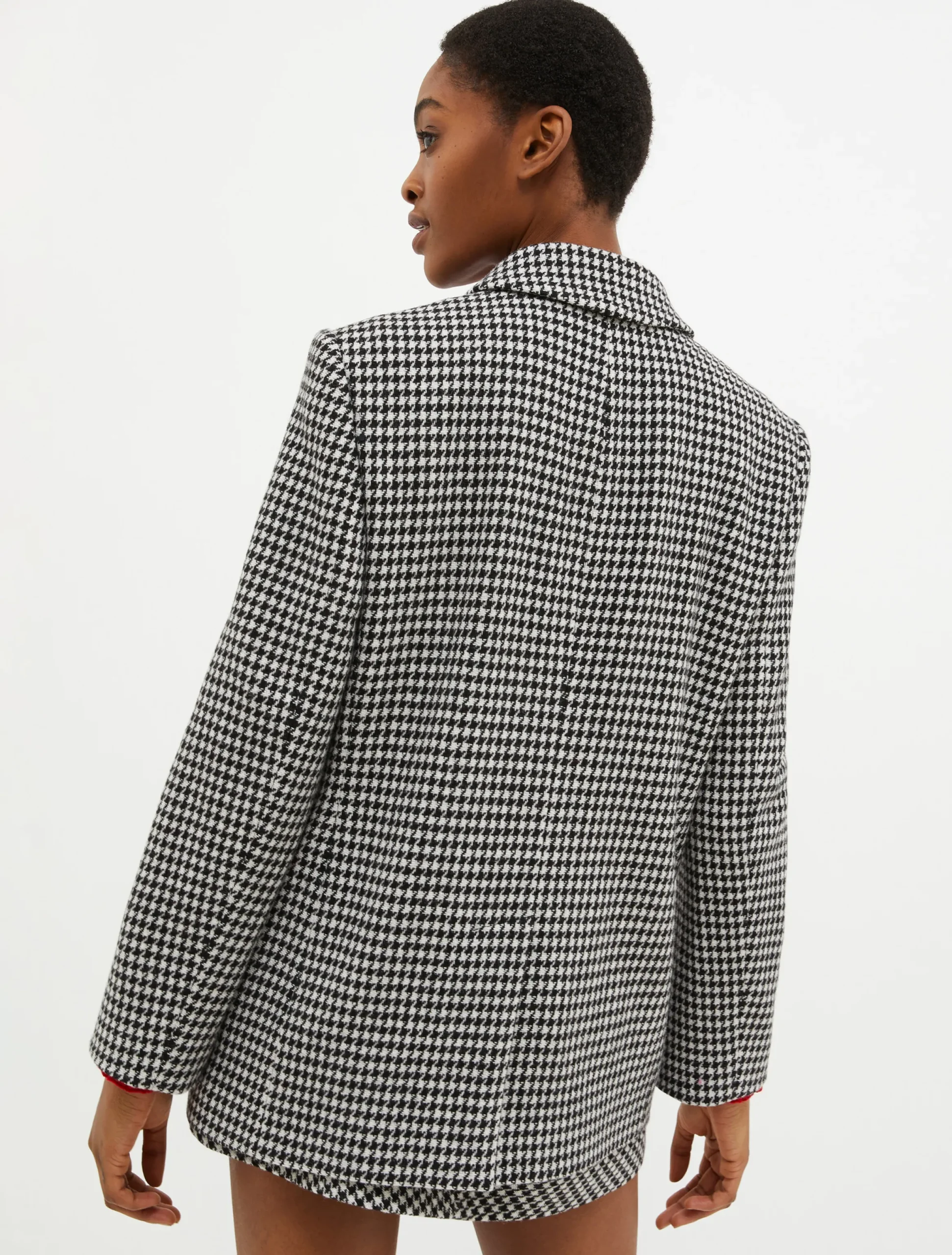Double-breasted wool-blend blazer
