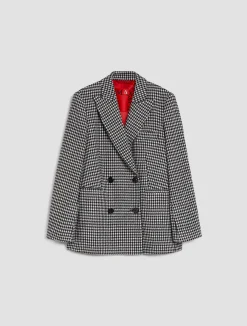 Double-breasted wool-blend blazer