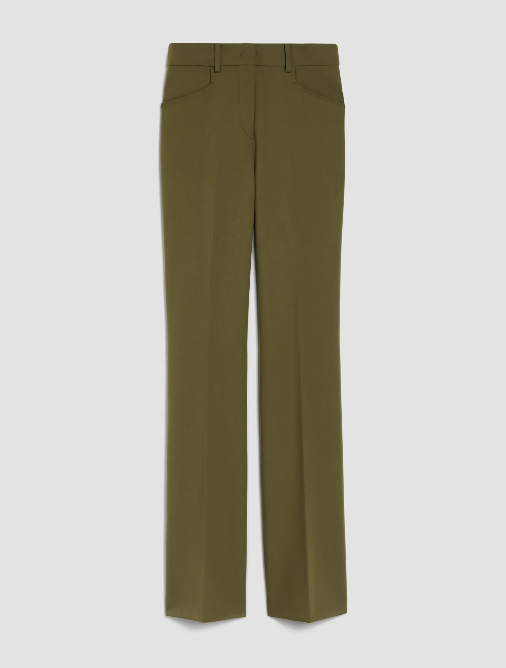 Double-cloth bootcut trousers