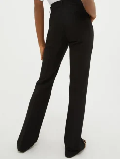 Double-cloth bootcut trousers