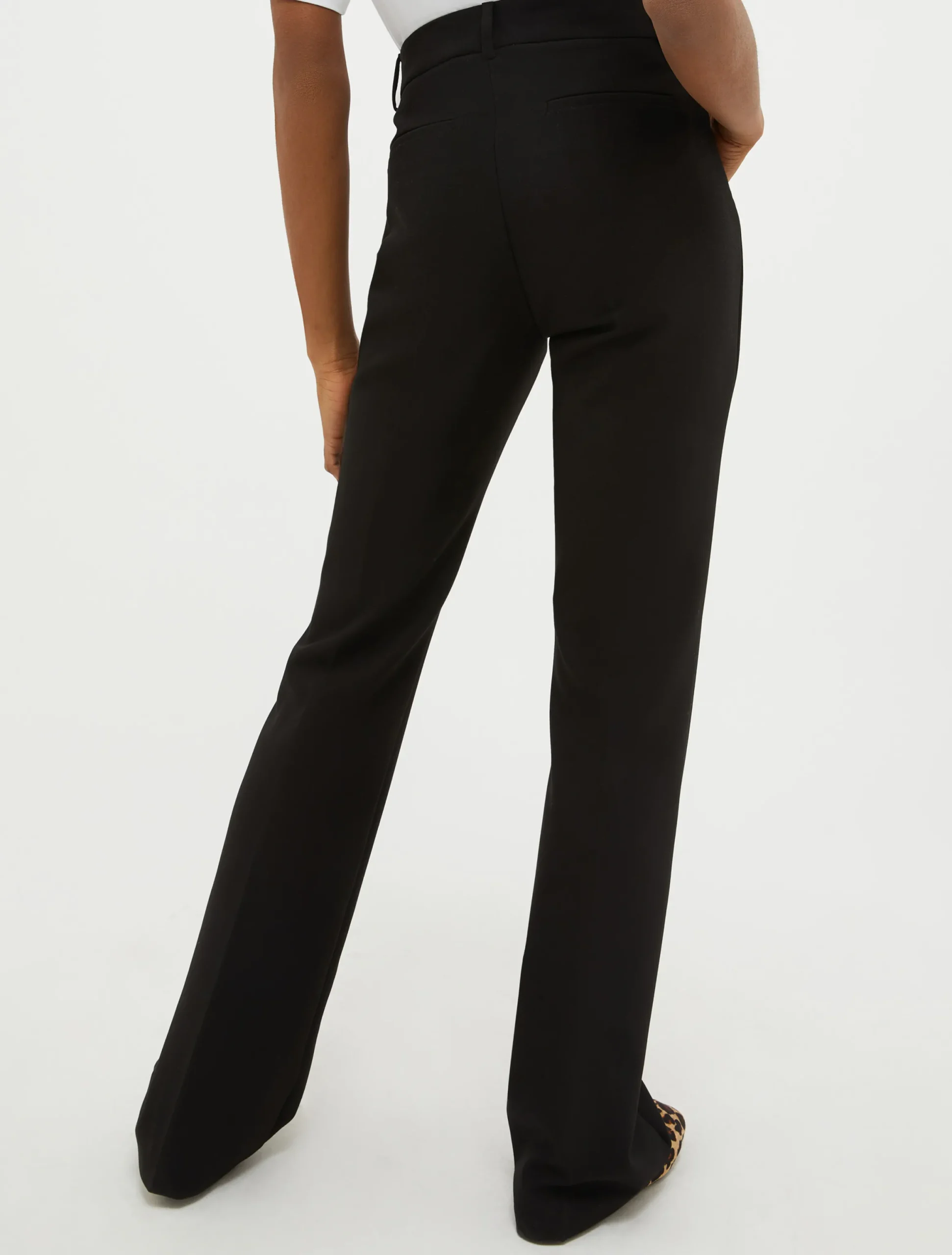 Double-cloth bootcut trousers
