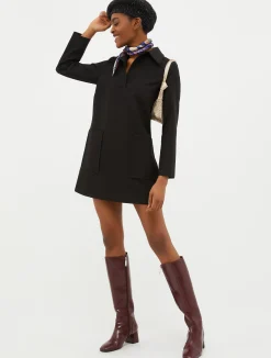 Double-cloth mini dress