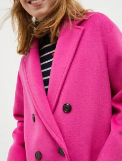 Double-faced broadcloth coat
