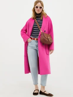 Double-faced broadcloth coat