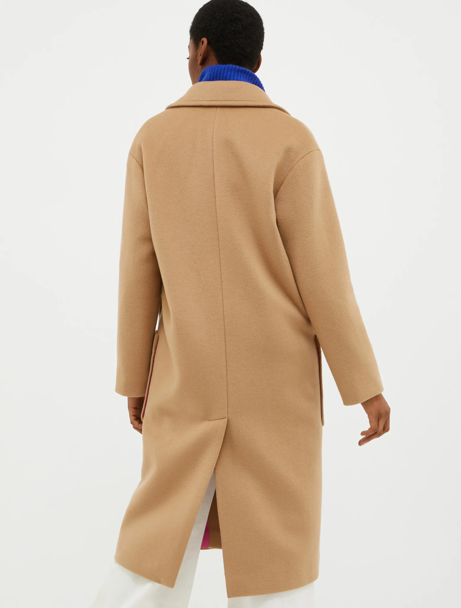 Double-faced broadcloth coat