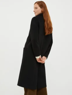 Double-faced broadcloth coat