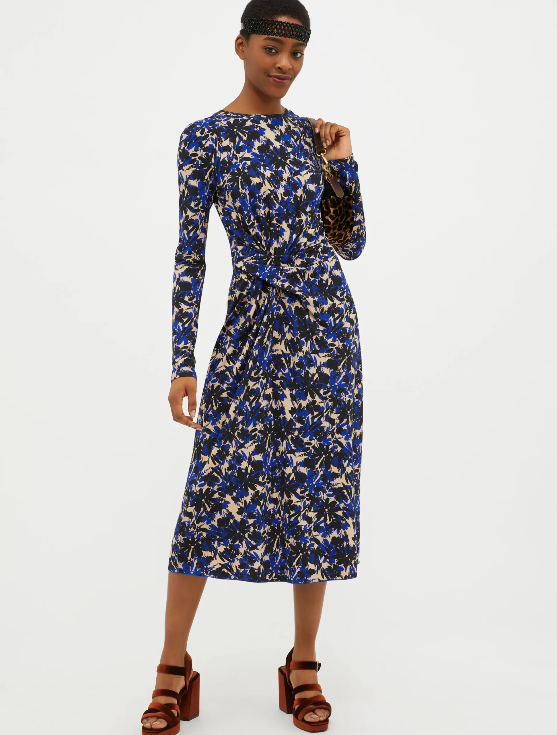 Draped jersey dress