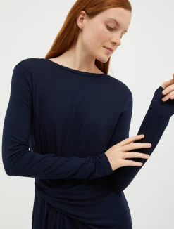 Draped jersey dress