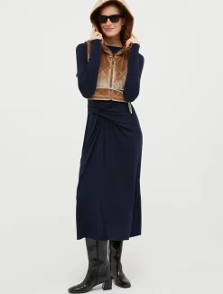 Draped jersey dress