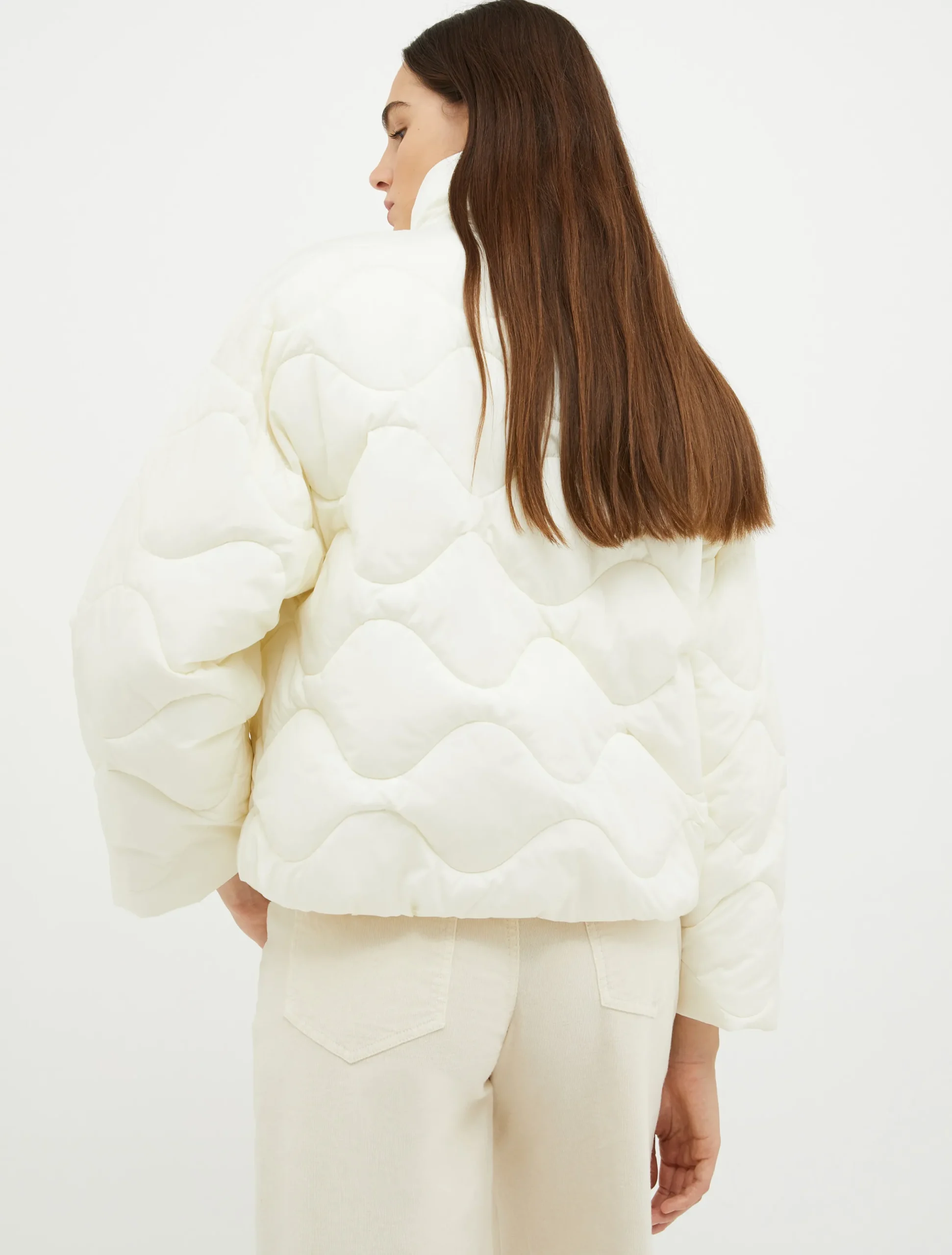Drawstring padded puffer jacket