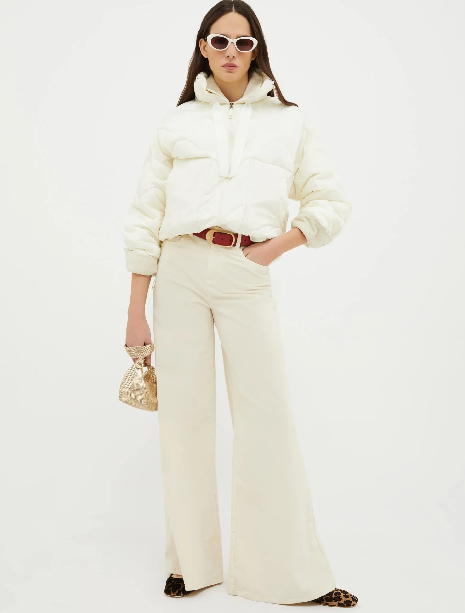 Drawstring padded puffer jacket