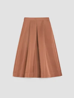 Duchess-satin corolla skirt