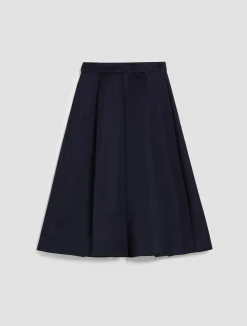 Duchess-satin corolla skirt