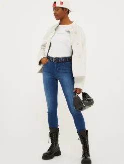 Eyelet-embellished belt