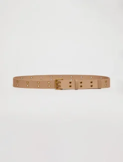 Eyelet-embellished belt