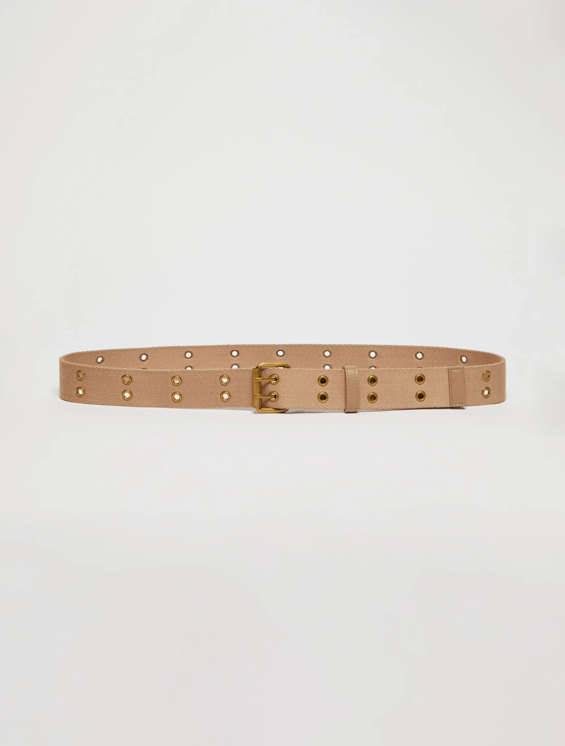 Eyelet-embellished belt