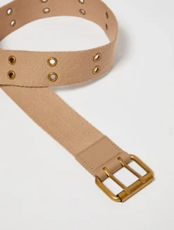 Eyelet-embellished belt