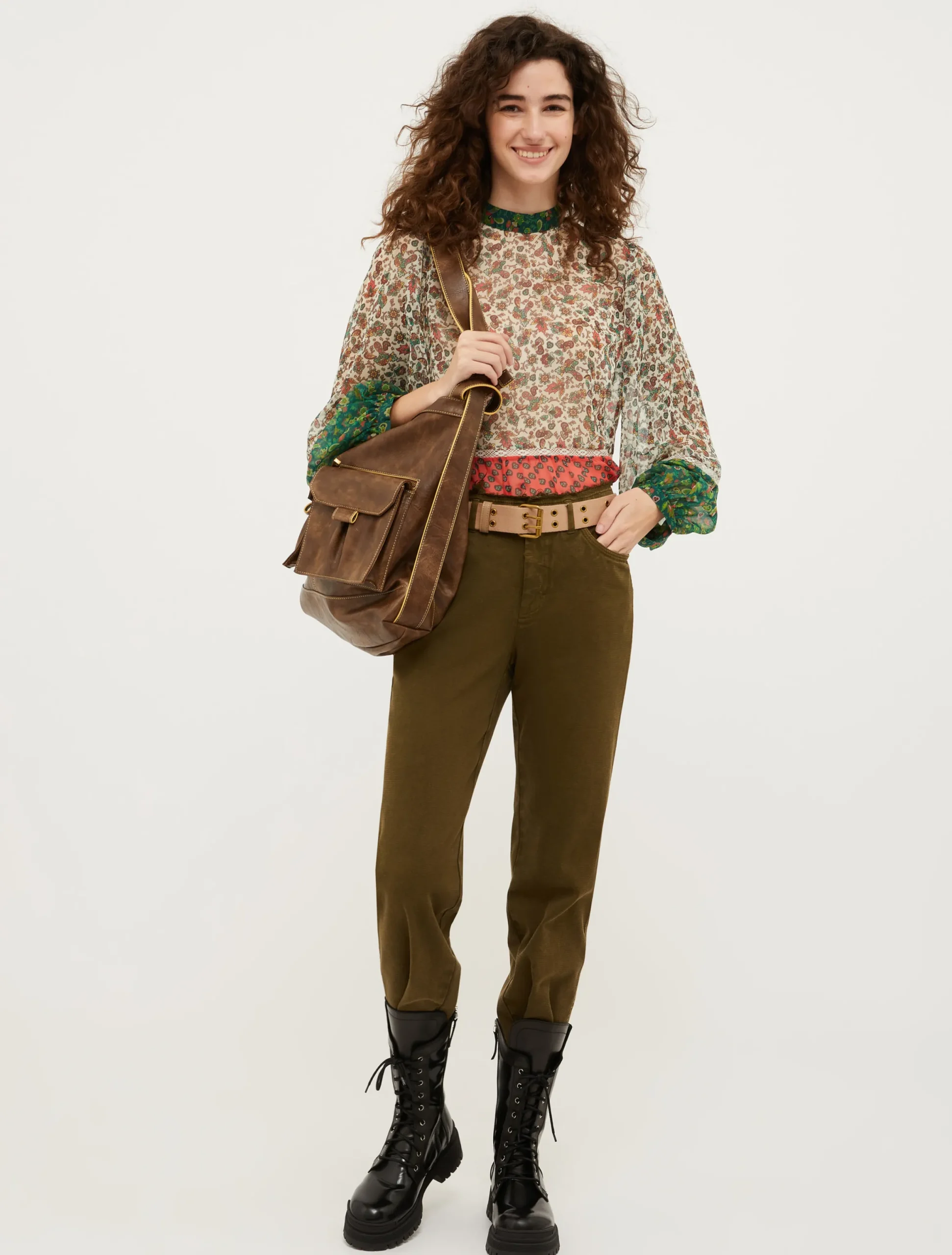 Eyelet-embellished belt