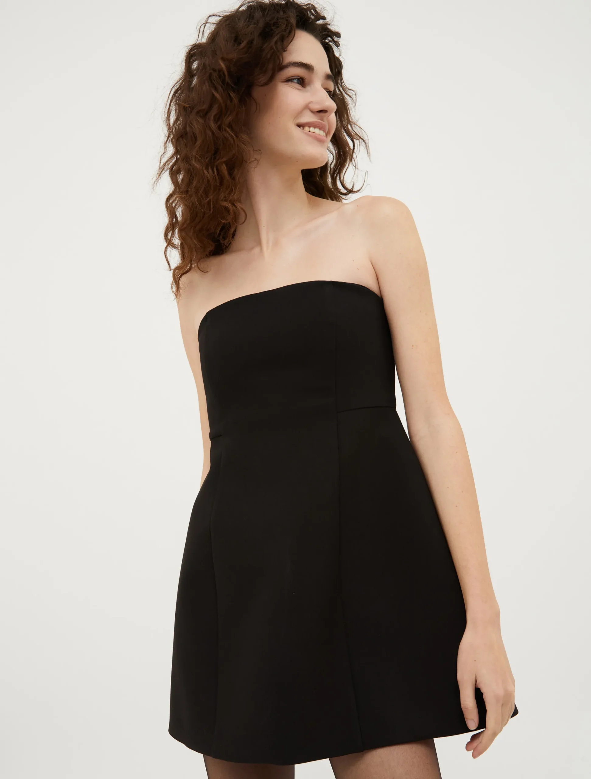 Flared bustier mini dress