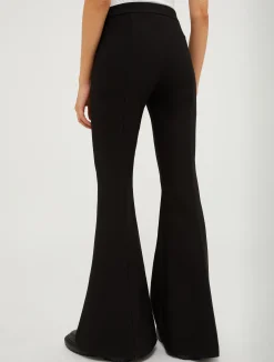 Flared canvas trousers