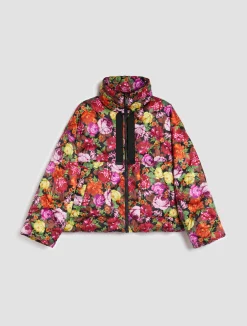 Floral padded puffer jacket