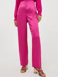Flowing satin trousers